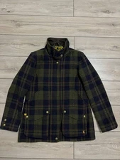 Women's Joules Filed Coat Tweed Country Check Wool hunting EUR L US 10 UK 14 
