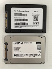 Lot of 2 Working SATA SSD Solid State Drives (1 x 250GB and 1 x 256GB)