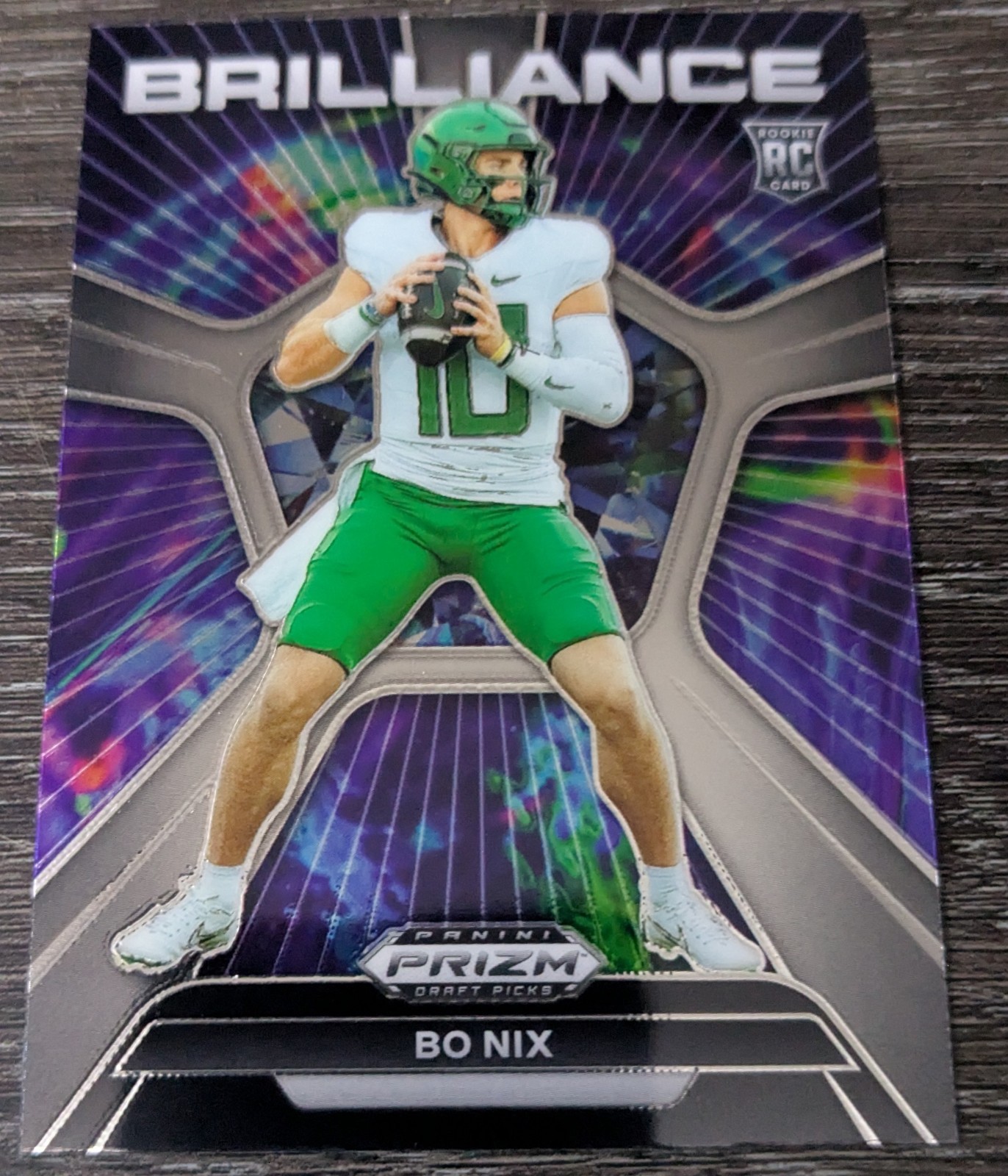 2024 Panini Prizm Draft Picks Bo Nix Brilliance RC