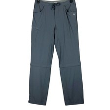 Mountain Hardwear Convertable Pants Womens Size 8/32 Grey Zip Off Bermuda Hiking