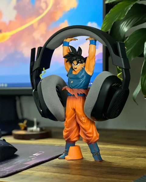 HOT-Headphone Stand Dragon Ball/Z Goku Figura Super Saiyajin Figura de Acción Modelo