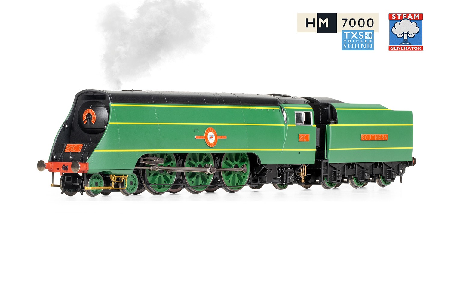 Hornby R30399SS SR - Merchant Navy Class - 21C1 'Channel Packet' (With Steam