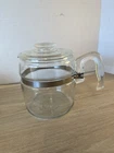 VINTAGE PYREX FLAMEWARE GLASS PERCOLATOR 4-6 CUP COFFEE POT 7756-B CARAFE & LID