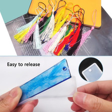 5 Pack Silicone Bookmark Molds for Resin Craft - Leaf Flower Texture Design...