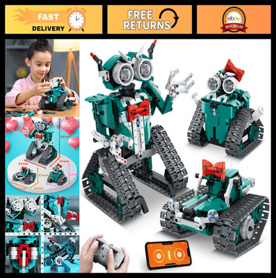 STEM Building Kits for Kids 8-12 - 3-in-1 Remote Control Robot Car, 440 Pcs Educ