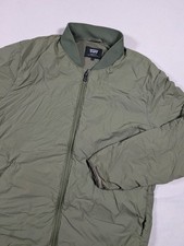 Levi s Commuter Pro Men s Large Jacket Green Nylon Stretch Zip Pockets Classic