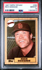 1987 Topps Tiffany #380 HOF Rich Goose Gossage San Diego Padres PSA Gem Mint 10