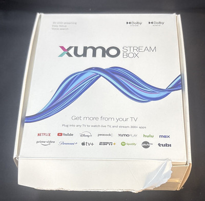 Xumo Stream Box Black Streaming Media Box w/ Dolby Vision & Dolby Audio