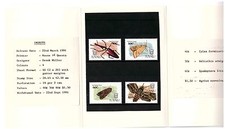 TUVALU 1991 INSEKTEN 4er SET IN PRÄSENTATIONSPACKUNG POSTFRISCH KÄFERMOTTE
