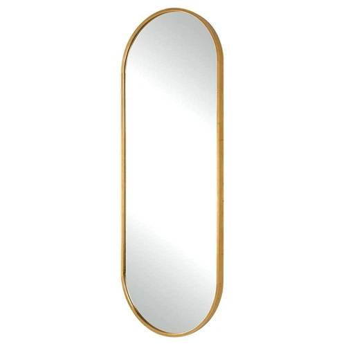 Uttermost Varina Tall Contemporary Iron Metal and MDF Mirror in Gold - Picture 2 of 6