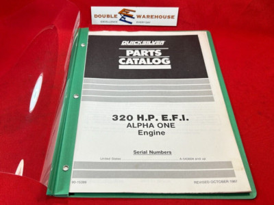 October 1987 MerCruiser Quicksilver Parts Catalog 320 HP EFI Alpha