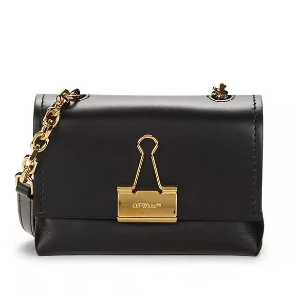 Off white binder clearance clip bag price