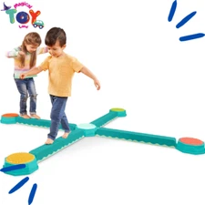 Interlocking Balancing Beams – 5 Sensory Pads & 8 Beams – Active Play for kids
