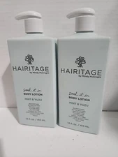 Lot Of 2 Hairitage By Mindy McKnight Body Lotion MINT & YUZU Sulfate Free 14oz