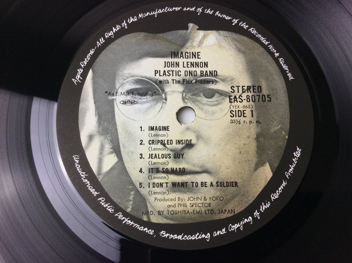 John Lennon Imagine Japan 1977 Vinyl LP Apple Records EAS-80705 +