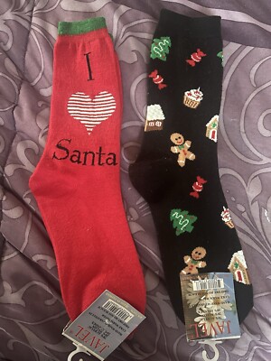 Two Pairs of Women's Christmas Socks Size 9 - 11