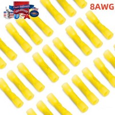 Marine 8AWG Electrical Crimp Splice Terminals Heat Shrink Butt Connectors