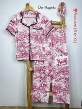 Women's sleepwear 2 piece short sleeves pajama w/ turban 95 Cotton, 5 Spandex