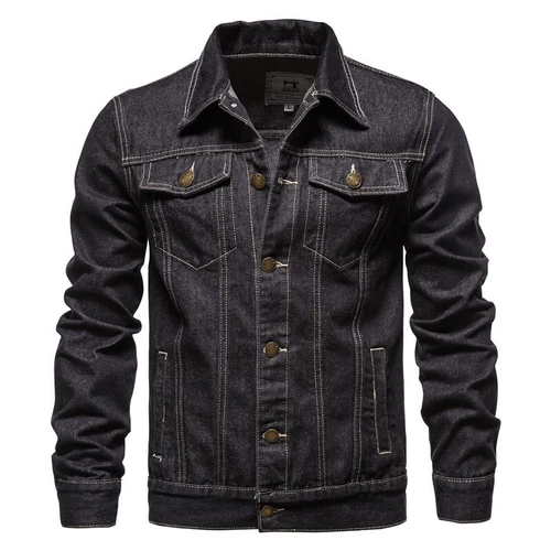 Herren Jeansjacke Denim Übergangsjacke Sweatjacke Lässige Strickjacke Jacke NEU - Bild 24 von 24