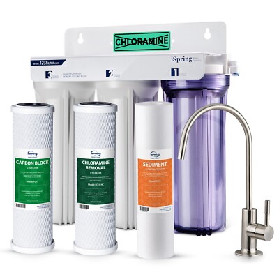 iSpring US31-NC Classic 3-Stage Under Sink Water Filtration System for Drinking