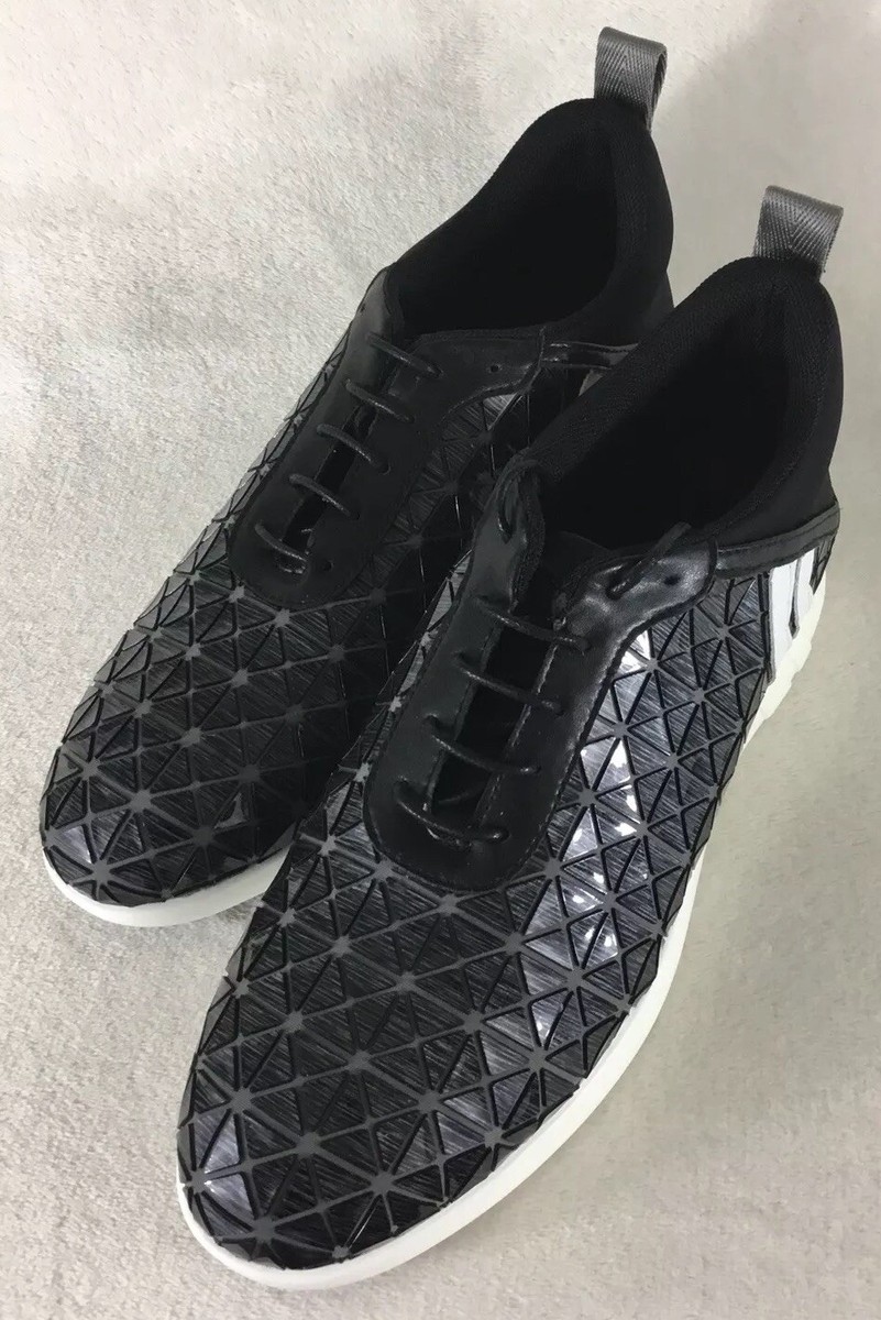 Kicko Fashion Sneakers Men's 8 Black Gray White Optic Lace Up