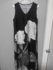 New Without Tags Women's Unbranded Black & Grey/White Roses Dress OBO Free...
