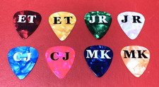 VARIOUS PERSONALISED PEARLESCENT GUITAR PLECTRUMS PICKS 0.71mm MEDIUM