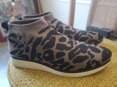 Louise et Cie Breyson Leopard Slip on Sneaker Sock Boots