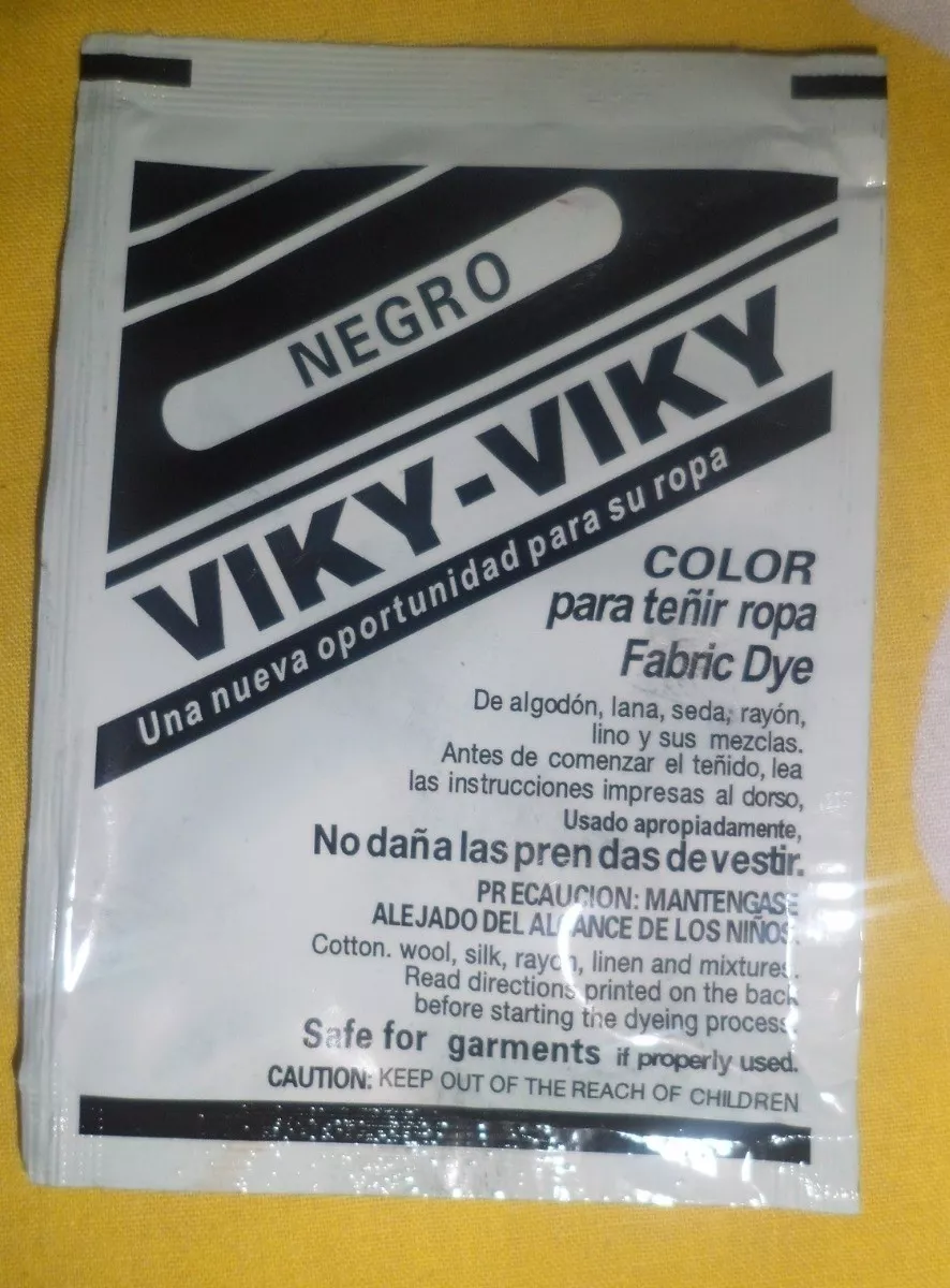 Cadena Almeja Sembrar 10 pack Viky Viky Tinta en polvo Para Teñir Tela, Ropa Original Color Negro  NEW | eBay