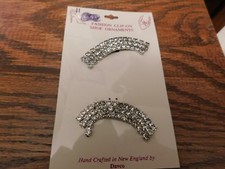 Vintage Davco Rhinestone shoe clips on original card