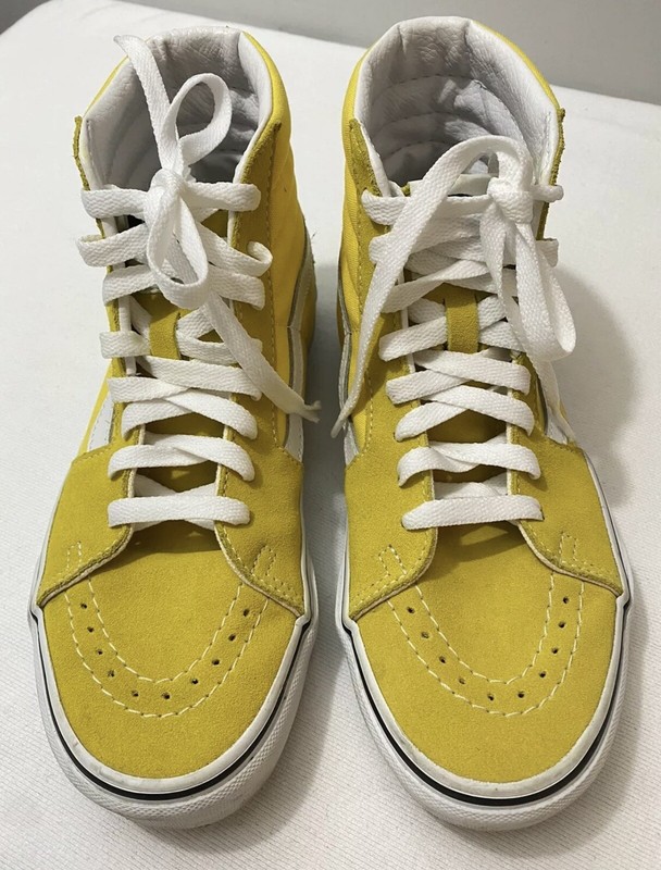 Vans Off The Wall Yellow High Top Suede Canvas Sneakers Men’s 5/Women’s 6.5