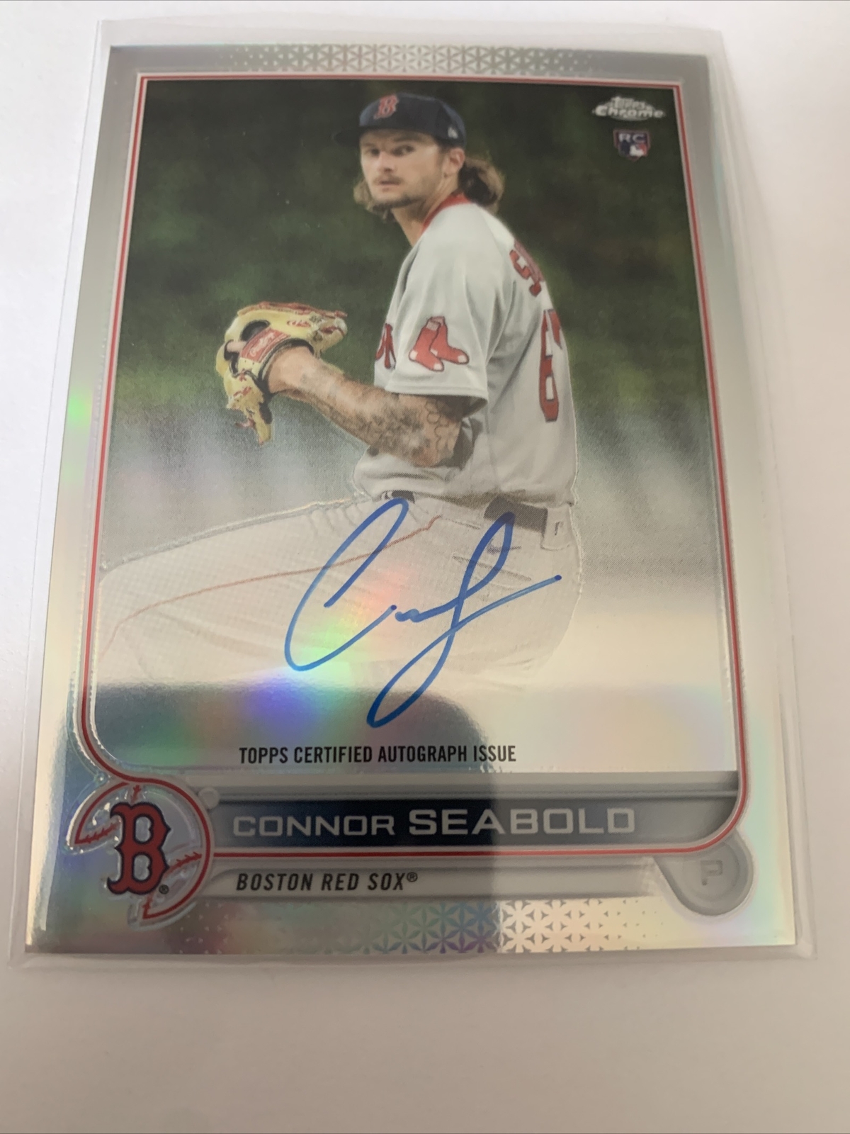 2022 Topps Chrome Rookie Auto Refractor RA-CS Connor Seabold /499 Boston Red Sox