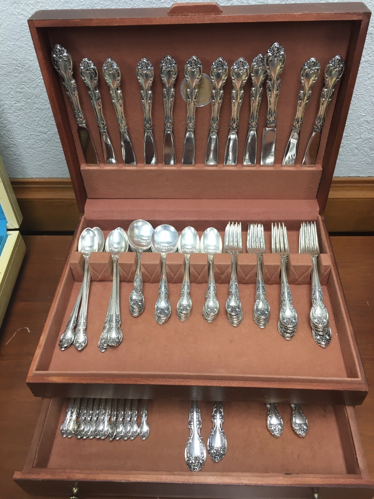 GORHAM STERLING SILVER MELROSE FLATWARE LOT OF 77 PIECES eBay