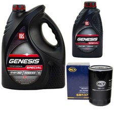 Motoröl Set Lukoil Genesis 5W-30 6 Liter + Ölfilter für Ford Taurus Mazda CX-9