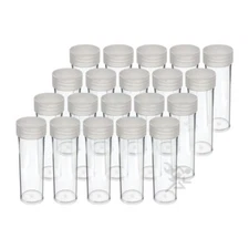 OnFireGuy 20pcs Coin Storage Tubes | Nickel Coin Tubes Round Tubes Screw-on Lid