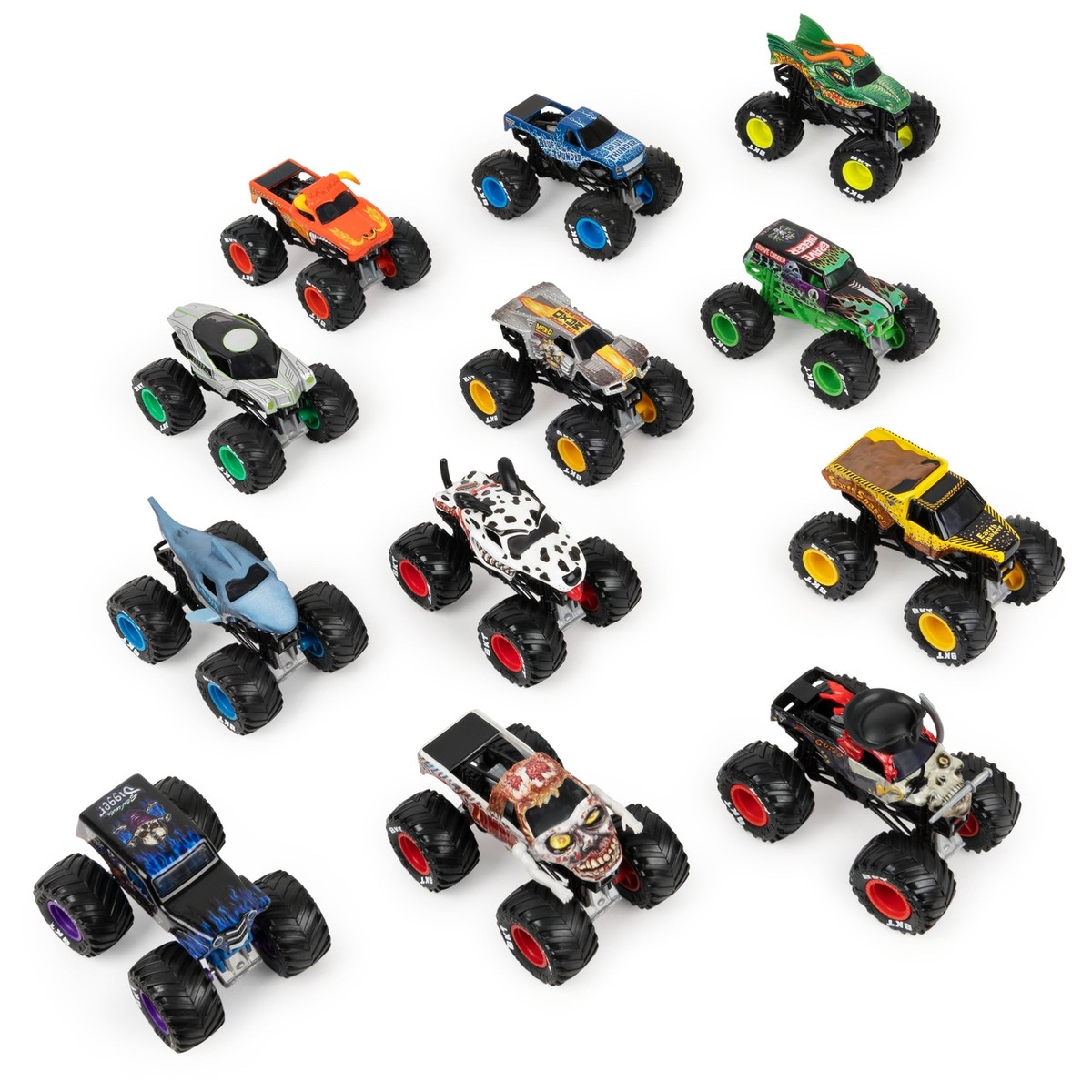 モンスタージャム ミニカー セット 12パック Official 12-pack of 1 64 Scale Die-cast Monster Trucks Amazon for
