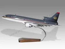 Lockheed L-1011-500 Tristar Royal Jordanian Desk Wood Airplane Model Large 1/130