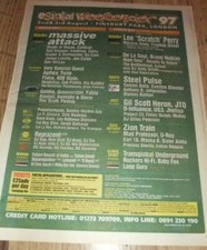 ☆ MASSIVE ATTACK ESSENTIAL WEEKENDER 97 36cm X 24cm PRESS PAPER POSTER ORIGINAL