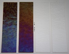 1105.31-1" x 4" 2 IRIDIZED DEEP PLUM  2 CLEAR BULLSEYE 3mm GLASS 90 COE