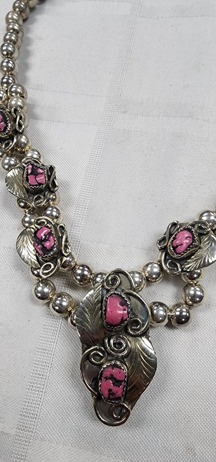 stunning southwestern sterling silver necklace & pink turquoise necklace eBay