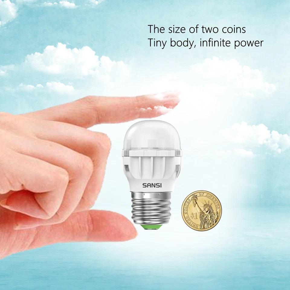 4W=45W LED Light Bulbs Refrigerator Bulbs 5000K Daylight Mini Bulbs 450lm A11 - Image 2 of 4