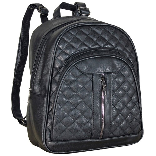 Zaino donna Borsa zainetto trapuntato Nero Grande 5582 | eBay