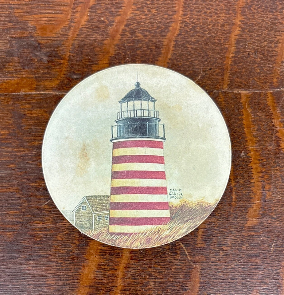 Posavasos By the Sea de David Carter Brown, Juego de 4 Posavasos Faro Foto 3 de 4