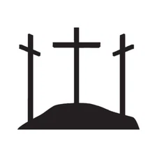 Hill Three Crosses - Vinyl Decal Sticker - Multiple Color & Sizes - ebn809