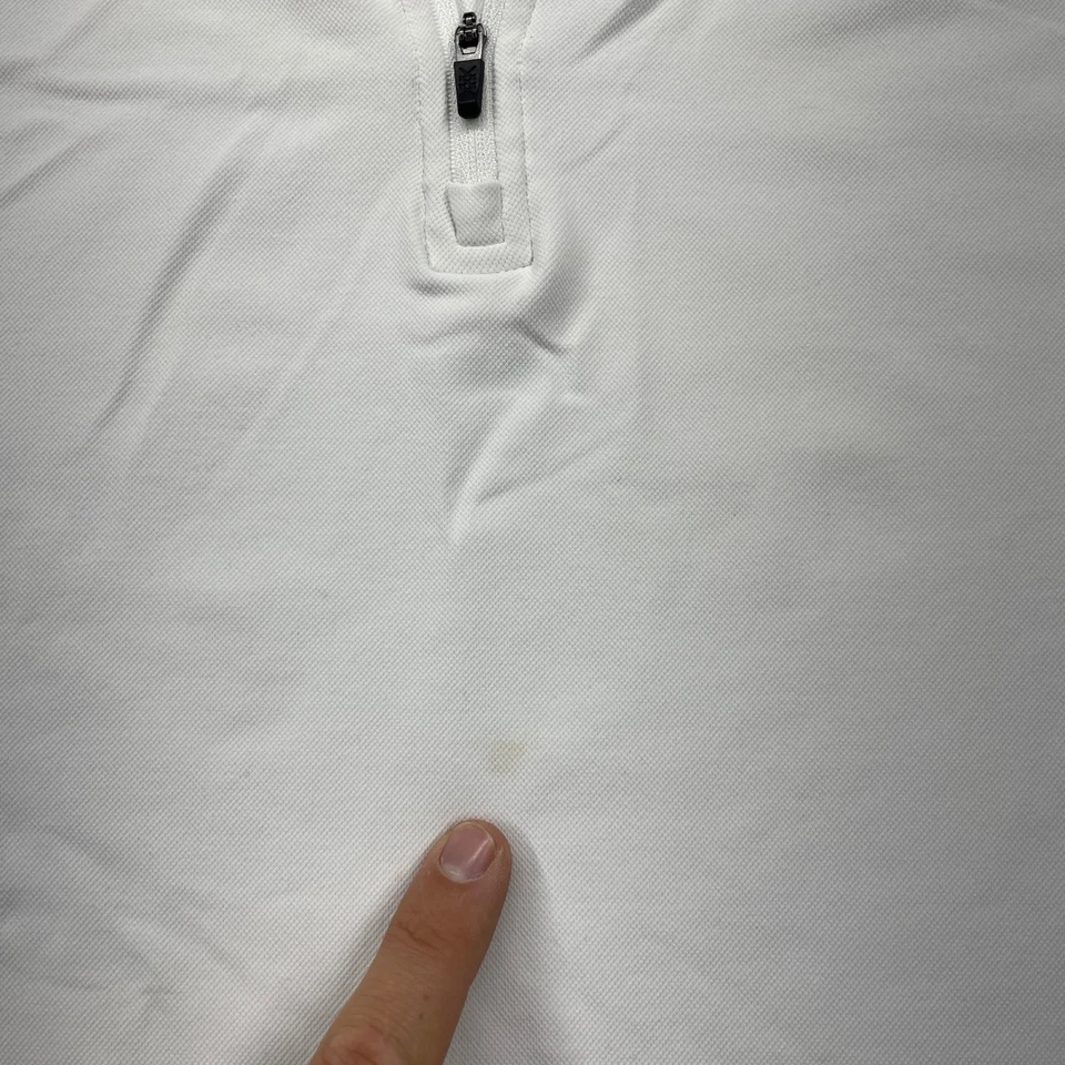 Camisa atlética pulóver blanca de manga larga con cremallera XXL de Rhone para hombre Foto 4 de 4