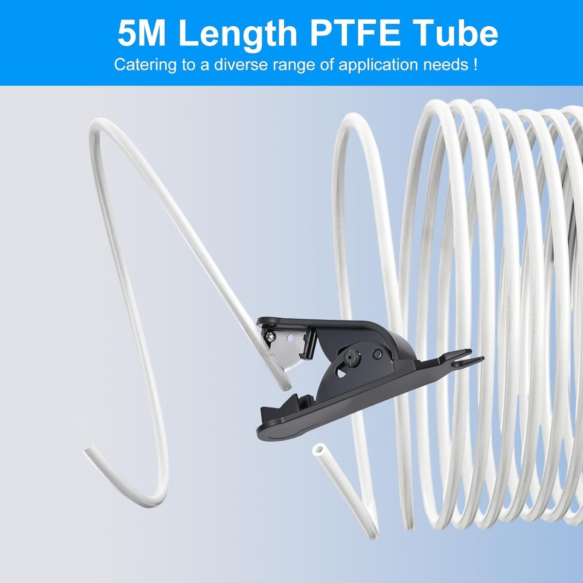 Tuyau PTFE 1 Mm Intérieur 2 Mm Extérieur - 5 Mètres Pour Imprimante 3D, Neuf Marque Zaplyte