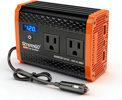 400W Car Power Inverter for Vehicles, Portable  Charger Converter Dual AC Car Pl