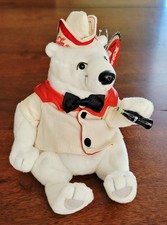 DOUDOU SAC DE HARICOTS OURS POLAIRE VINTAGE 1999 7" ORIGINAL EXCLUSIF MARQUE COCA-COLA