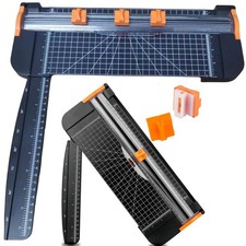 A4 Paper Cutter Trimmer Portable Slicer, 12 Inch Orange and Black