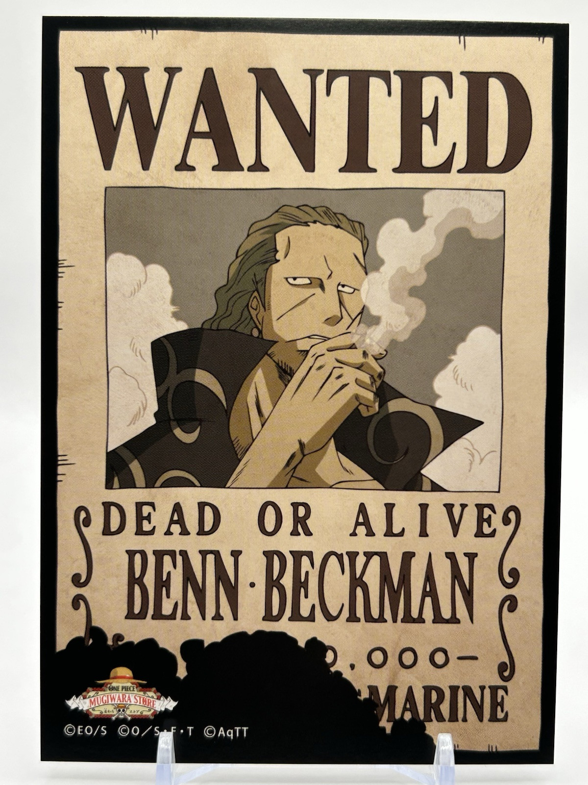 ONE PIECE WANTED POSTER Bromide Card Benn Beckman Mugiwara Store